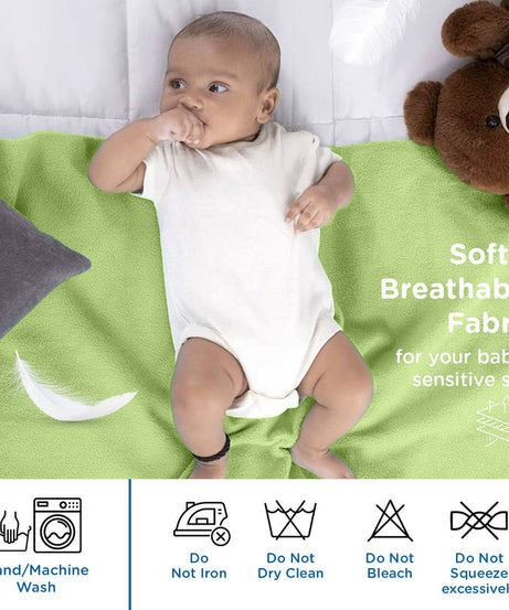 Mee Mee Total Dry & Breathable Waterproof Mattress Protector Sheet for Babies | Ultra Absorbent & Rash-Free Dry Mat for Newborns | Reusable Diaper-Free Night Sheet in Small, Medium, Large & XL Sizes | SUbject to Availability Color will be Provided - MINIMEE KIDS