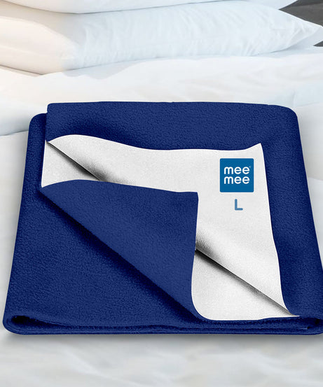 Mee Mee Total Dry & Breathable Waterproof Mattress Protector Sheet for Babies | Ultra Absorbent & Rash-Free Dry Mat for Newborns | Reusable Diaper-Free Night Sheet in Small, Medium, Large & XL Sizes | SUbject to Availability Color will be Provided - MINIMEE KIDS