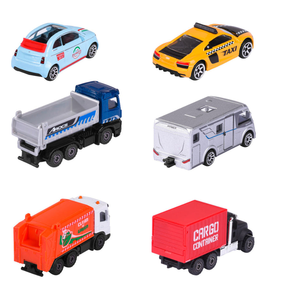 Majorette City Cars Assortment (6 Models) | Officially Licensed Die-Cast Metal Toy Vehicles with Suspension for Kids & Collectors Aged 3+