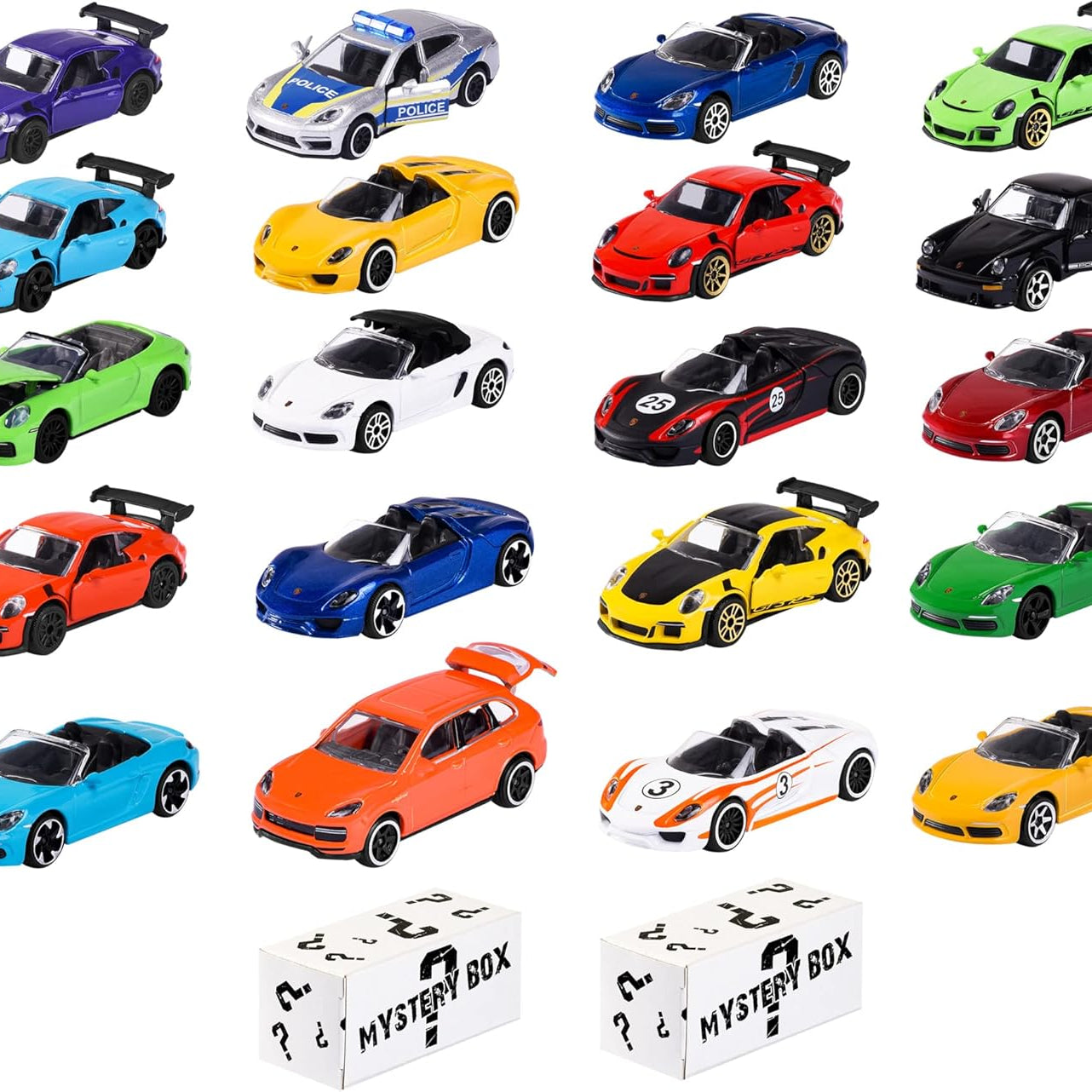 Majorette Discovery Pack Porsche Edition – 20 Licensed Vehicles + 2 Mystery Cars with Metal Bodies and Suspension | Best Toys for 3+ Years