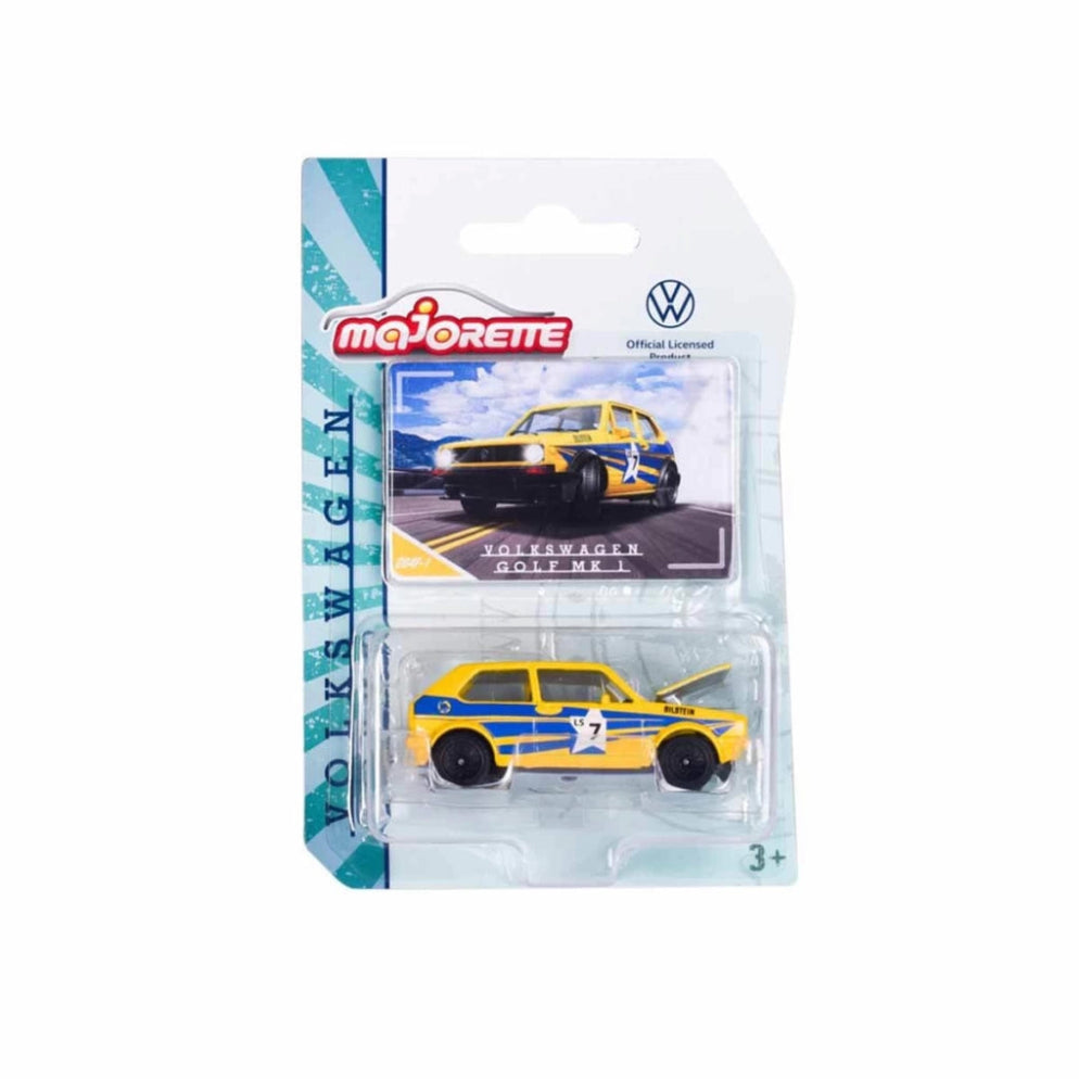 Majorette Volkswagen The Originals Premium Cars (6 Assorted Models) | Officially Licensed Die-Cast VW Beetle | T1 Bus & Golf MK1 with Opening Parts, Suspension & Collector's Card
