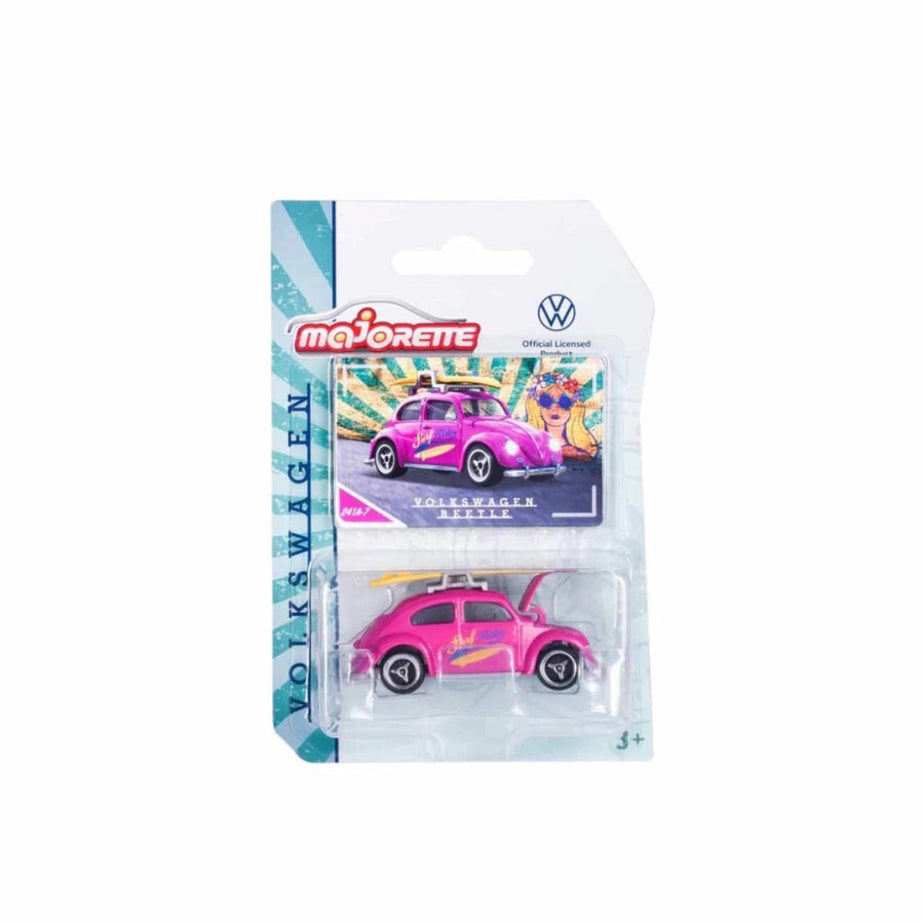 Majorette Volkswagen The Originals Premium Cars (6 Assorted Models) | Officially Licensed Die-Cast VW Beetle | T1 Bus & Golf MK1 with Opening Parts, Suspension & Collector's Card