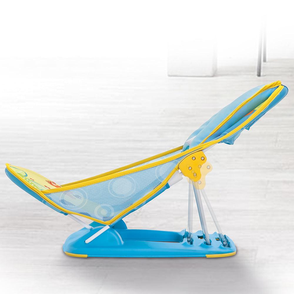 Mastela Mother’s Touch Deluxe Baby Bather | 3-Position Adjustable Recline with Head Support Cushion | Quick-Dry Soft Mesh Sling for Newborns (Birth+) | Foldable & Portable Bath Seat - MINIMEE KIDS