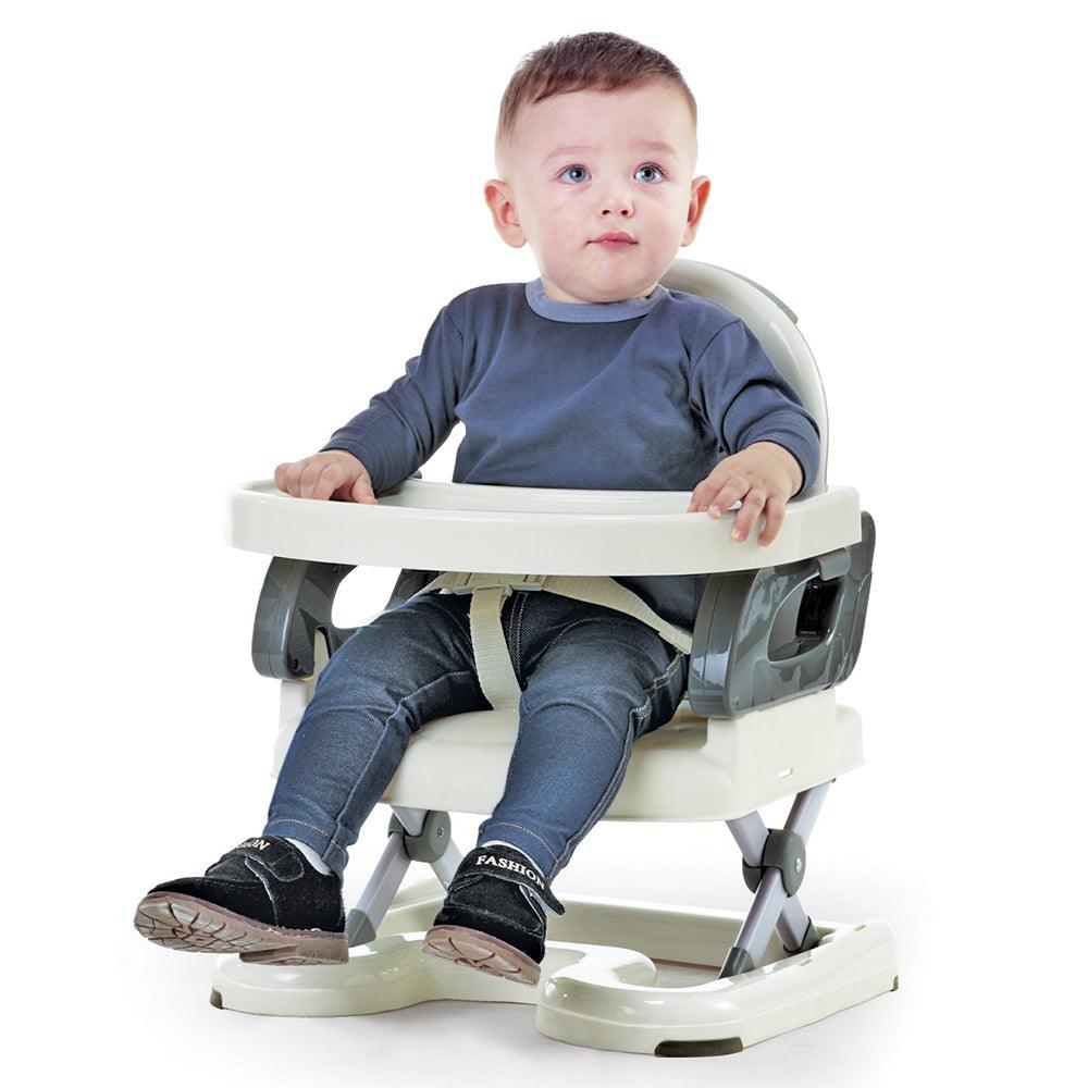 Mastela 2-in-1 Fold Up Adjustable Booster Seat | Portable Infant Feeding Chair with Removable Tray | Toddler Booster for Dining Table | Birth to 3 Years (6m+) | Compact Travel Fold - MINIMEE KIDS