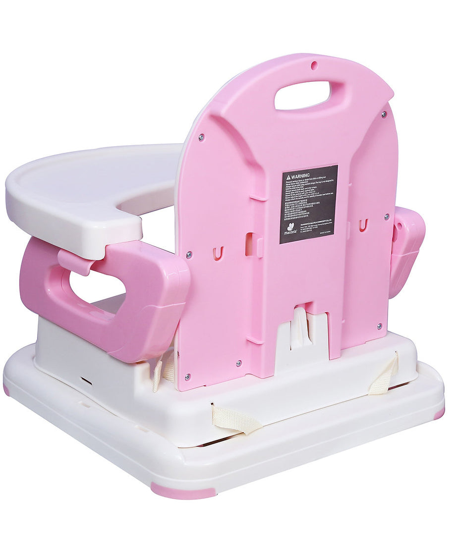 Mastela 2-in-1 Fold Up Adjustable Booster Seat | Portable Infant Feeding Chair with Removable Tray | Toddler Booster for Dining Table | Birth to 3 Years (6m+) | Compact Travel Fold - MINIMEE KIDS