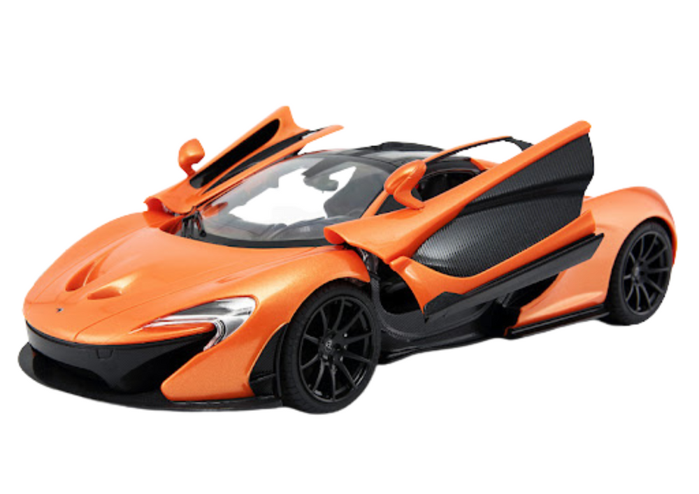 Rastar McLaren P1 RC Car 1:14 Scale Orange – Original Licensed Remote Control Sports Car with LED Lights, 2.4GHz Controller & Rubber Tires | Door Open close by Remote Control Toy Car for Kids 6+ Years - MINIMEE KIDS