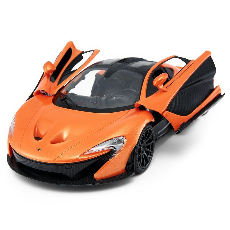 Rastar McLaren P1 RC Car 1:14 Scale Orange – Original Licensed Remote Control Sports Car with LED Lights, 2.4GHz Controller & Rubber Tires | Door Open close by Remote Control Toy Car for Kids 6+ Years - MINIMEE KIDS