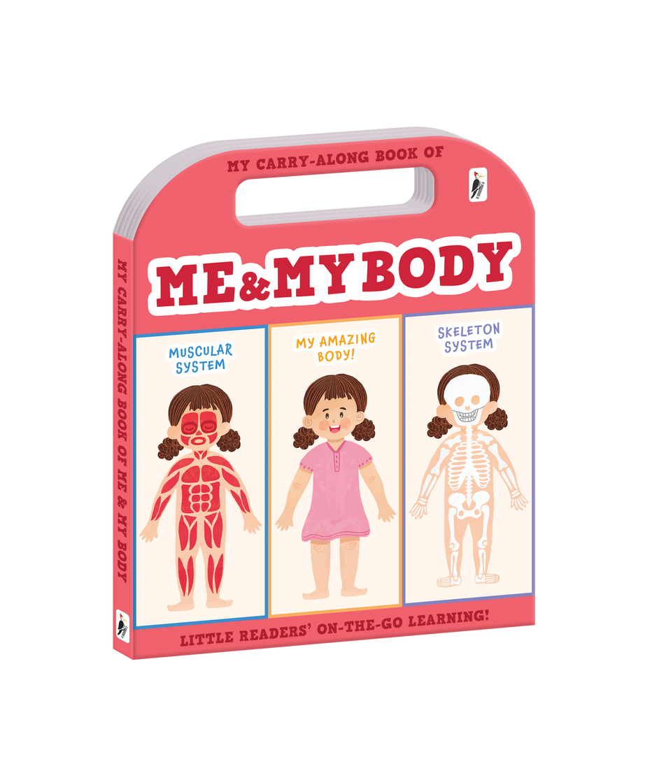 My Carry-Along Book of Me & My Body – Interactive Toddler Board Book with Built-In Handle for Early Anatomy, Human Body Awareness, and On-The-Go Learning