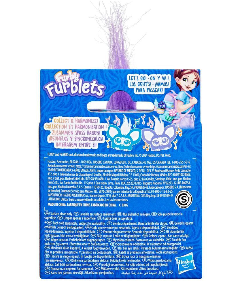 Hasbro Furby Furblets Mer-May Mini Electronic Plush Toy – Mermaid-Inspired Musical Plush with 45+ Ocean Sounds | 2-Inch Clip-On Keychain Toy for Kids Age 6+