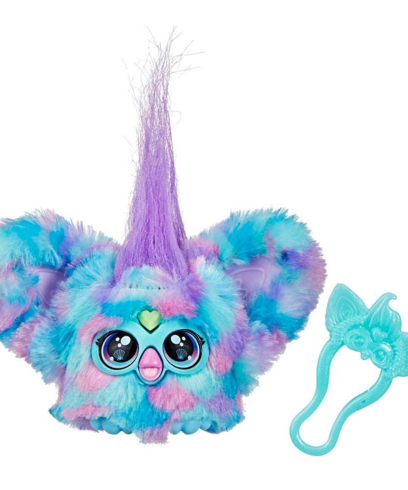 Hasbro Furby Furblets Mer-May Mini Electronic Plush Toy – Mermaid-Inspired Musical Plush with 45+ Ocean Sounds | 2-Inch Clip-On Keychain Toy for Kids Age 6+