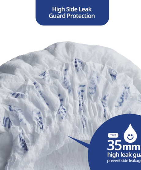 Milk Safe & Clean Baby Diapers Small (S) Size 48pcs | RashDefense™ Leak-Proof, Dermatologist Tested, 12-Hour Dryness - MINIMEE KIDS