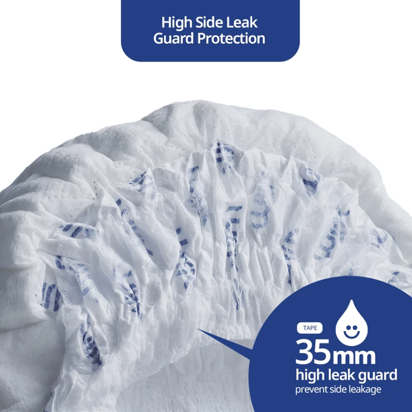 Milk Safe & Clean Baby Diapers Small (S) Size 48pcs | RashDefense™ Leak-Proof, Dermatologist Tested, 12-Hour Dryness - MINIMEE KIDS
