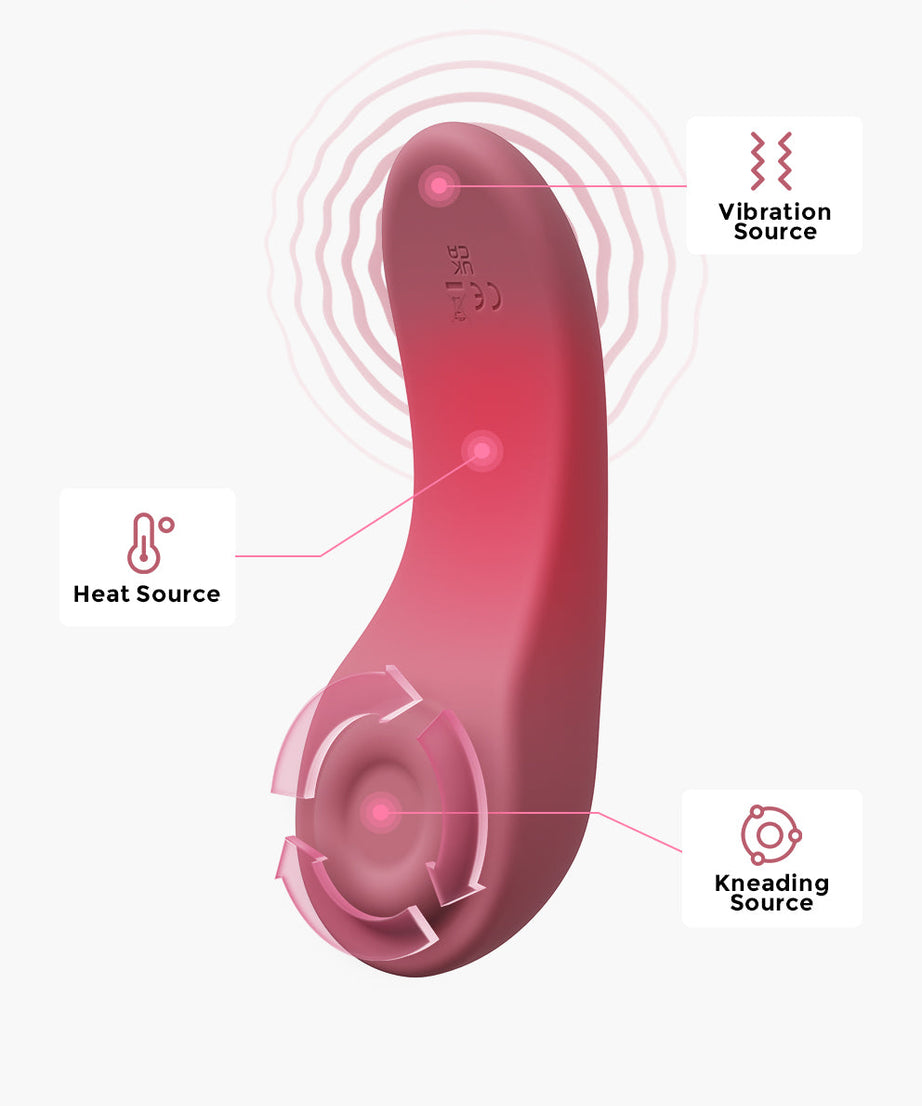 Momcozy Kneading Lactation Massager LM02 – 3 Kneading Speeds, 6 Vibration Modes, and 3 Heating Levels for Relief from Engorgement, Clogged Ducts, and Pumping Comfort
