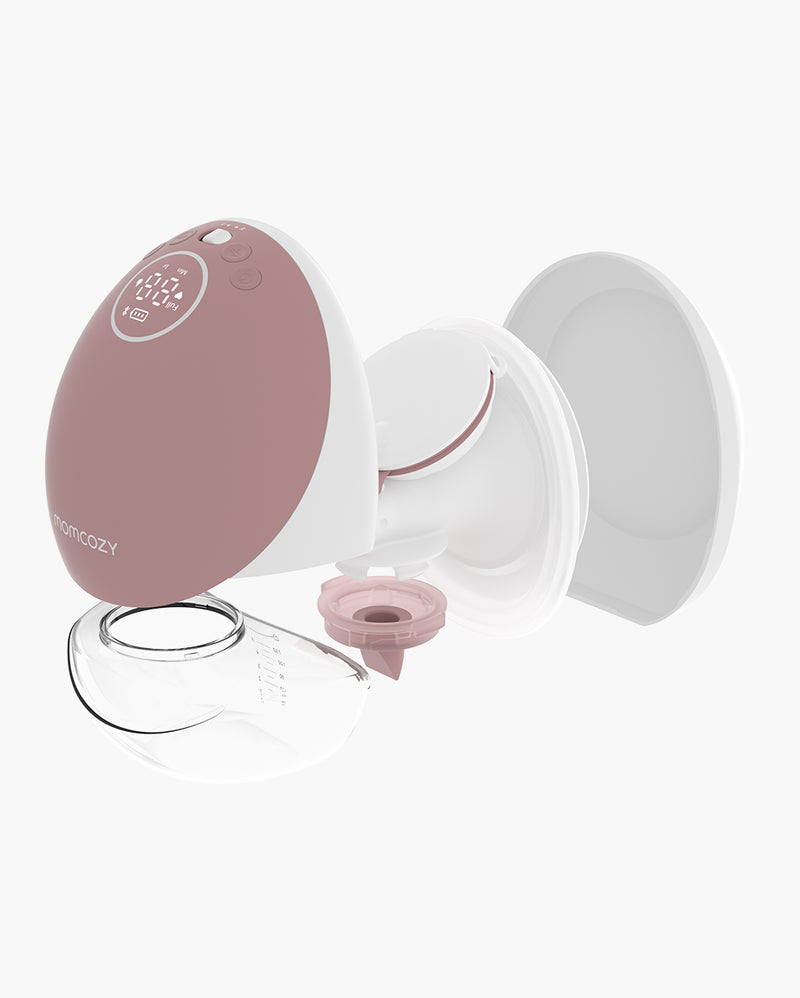 Momcozy Mobile Flow Hands-Free Breast Pump - M9 App Controlled Single Pump | Cozy Red | Portable & Wearable Breastfeeding Solution - MINIMEE KIDS