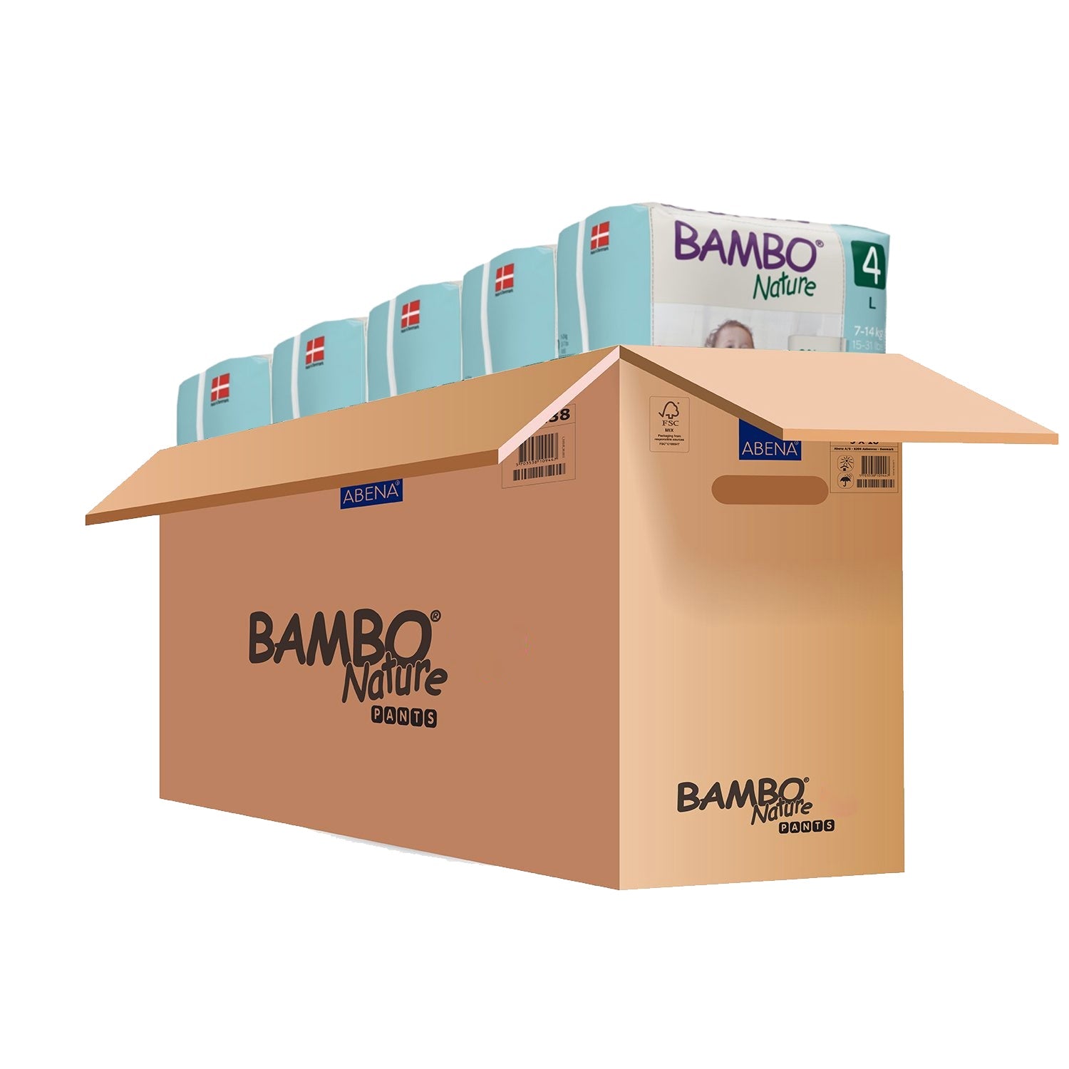 Bambo Nature Skin-Friendly Pant Style Diapers Size 4 - Large (L) for Babies (7-12 kg) | Premium Eco-Friendly Danish Pull-Up Training Pants | 100% Breathable & Hypoallergenic | Available in Single Pack (20 count) & Monthly Value Pack (100 count) - MINIMEE KIDS