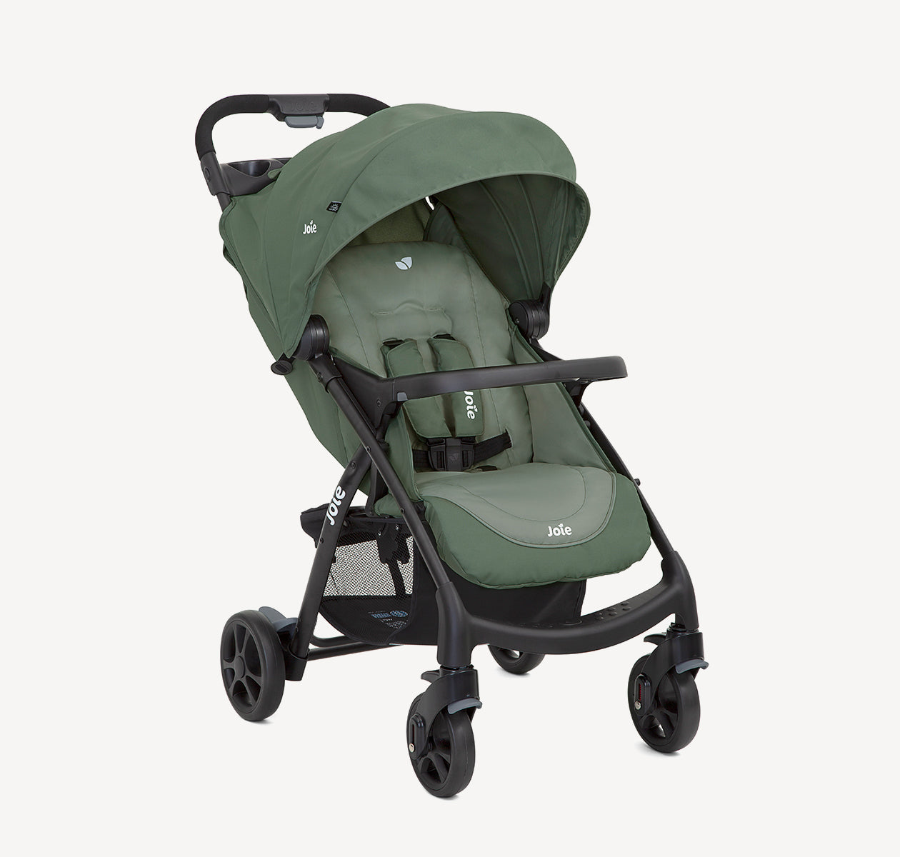 Joie Muze LX Full-Featured Baby Stroller – Compact Gravity Fold, Lie-Flat Recline, Car Seat Compatible | Smart Travel Stroller for Newborns to Toddlers | Available in Coal, Laurel & Cranberry - MINIMEE KIDS