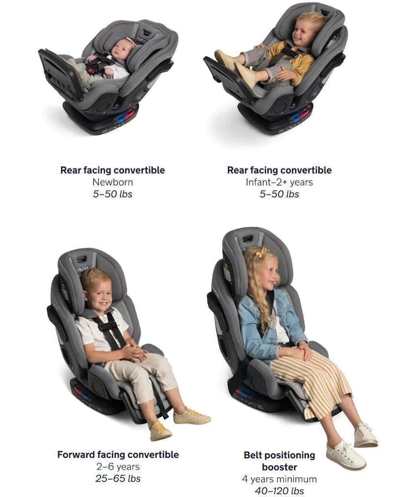 Nuna EXEC All-In-One Convertible Car Seat- Caviar | One Seat for Every Journey: From Birth to Booster - MINIMEE KIDS