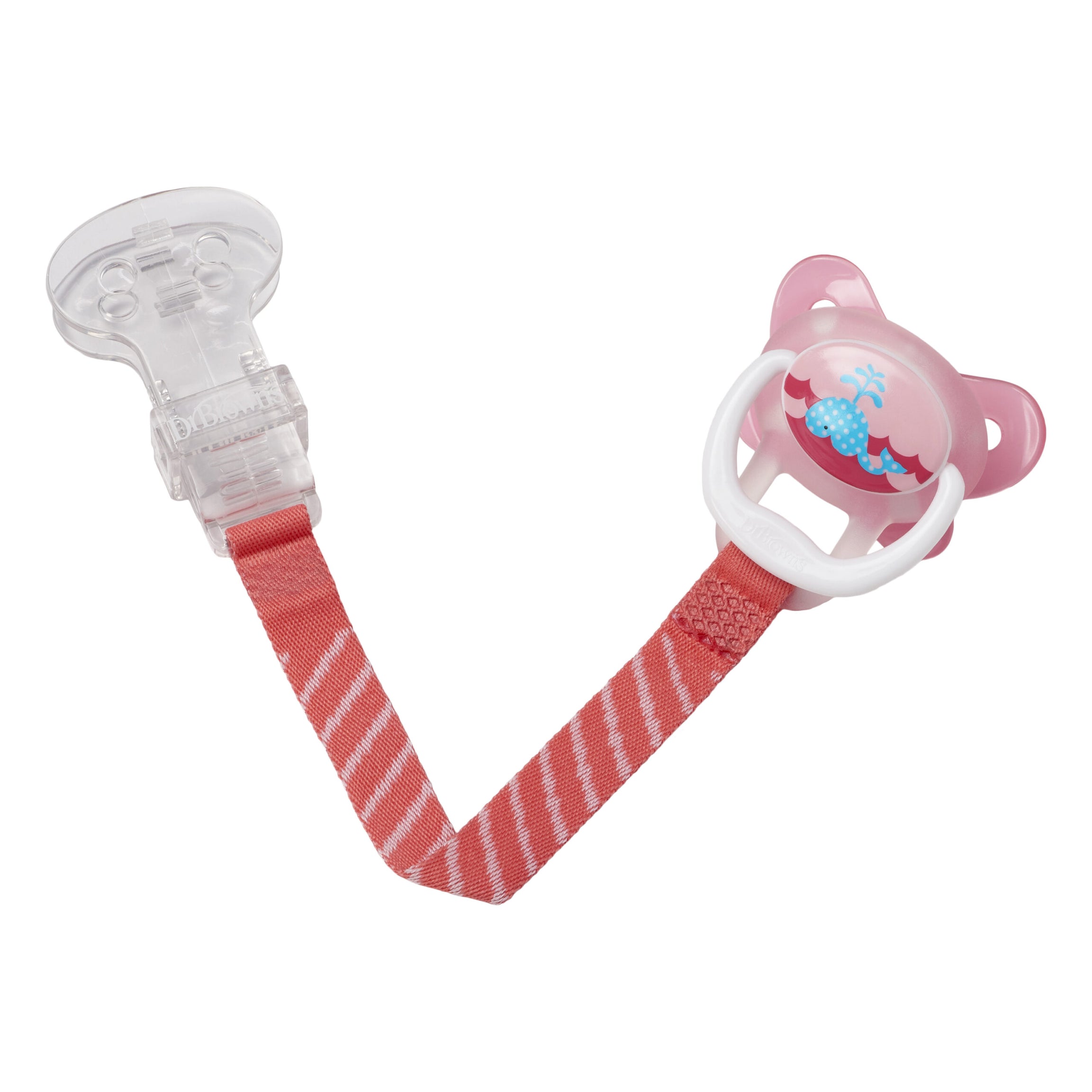 Dr. Brown's Universal Soother Clip - Secure, Hygienic Pacifier Holder to Keep Baby's Pacifier Close and Clean at All Times | Color will be Supplied As Per Availability