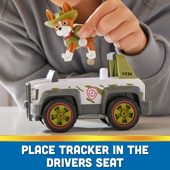 Paw Patrol Tracker Jungle Cruiser - Eco-Friendly Off-Road Toy Truck with Collectible Tracker Figure for Kids Ages 3 and Up