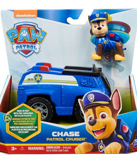 PAW Patrol Chase Patrol Cruiser - Eco-Friendly Police Car Toy for Kids Ages 3 and Up
