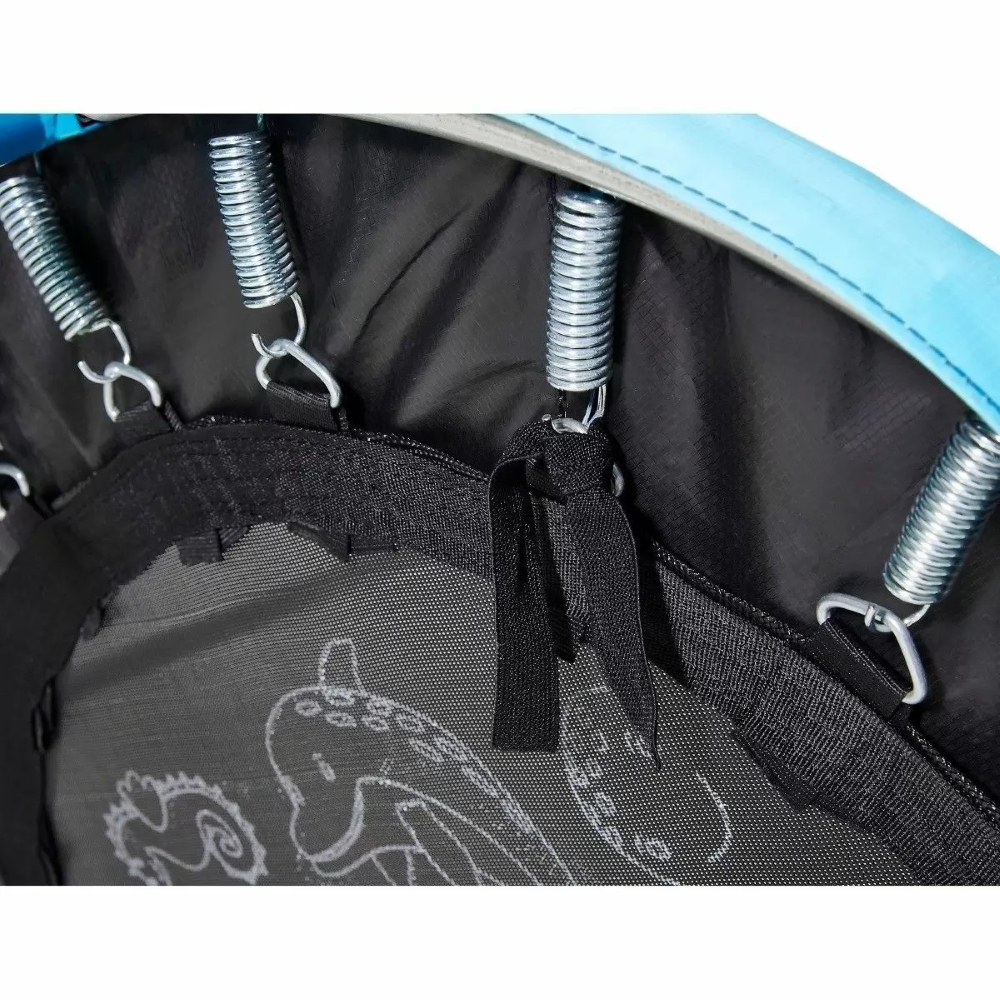 Plum Junior Ocean Bouncer Trampoline with Ocean-Themed Sounds – Safe Spring-Free Indoor Trampoline for Toddlers 18 Months+ | Soft-Grip Handle | Motion-Activated Sea Animal Sounds | Max Weight 25kg