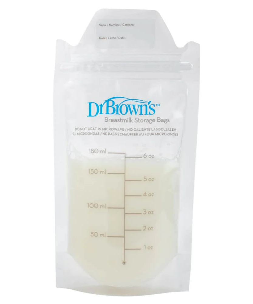 Dr Brown's Breast Milk Storage Bags pre-sterilized - 25*180ml - MINIMEE KIDS