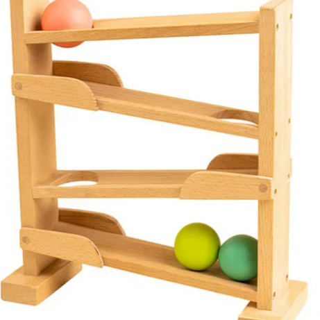 Curious Cub Wooden Ball Tracker, Montessori-Inspired Educational Ramp Toy for Babies 11 Months+ | Develops Visual Tracking, Fine Motor Skills, and Concentration