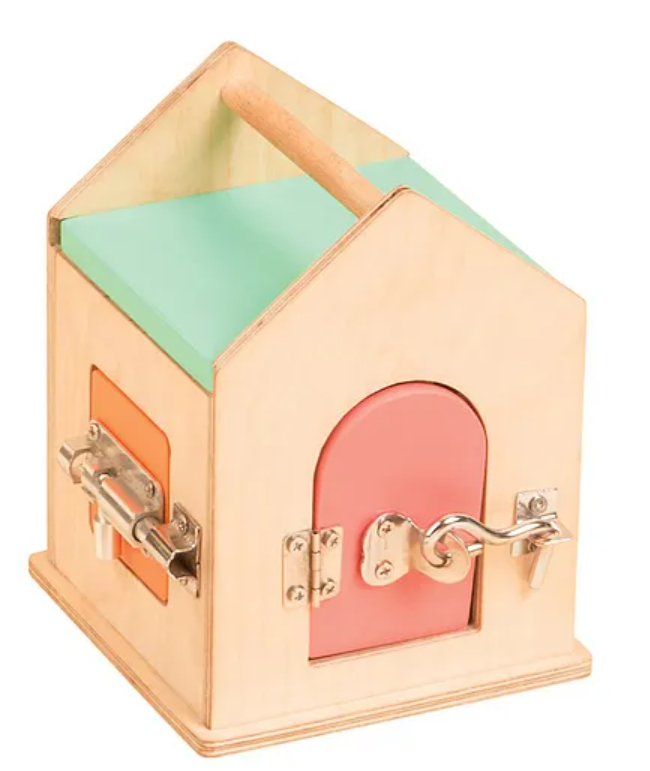 Curious Cub Latches and Locks | Montessori Lock & Key Box | Fine Motor Skill Development Toy for 21 Months+ | Wooden Sensory Learning Toy