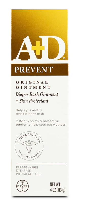 A+D Prevent Original Diaper Rash Ointment & Skin Protectant with Lanolin & Petrolatum – Prevents, Soothes & Moisturizes Baby Skin | 113g