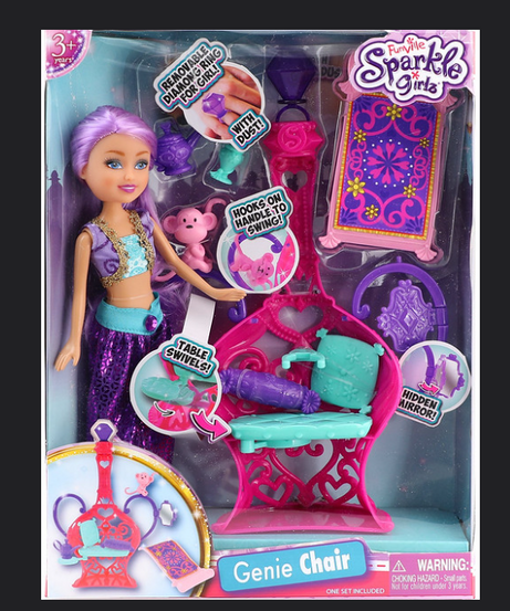 Zuru Sparkle Girlz - Genie Chair 1008: Magical Playtime Throne for Dolls | Gifts for Girls, 3+ years girl toys - MINIMEE KIDS