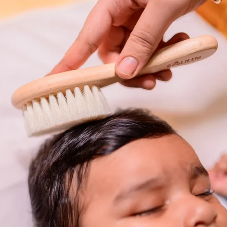 Premium Wooden Baby Comb and Brush Set 2-Piece Set