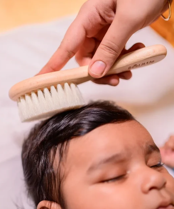 Premium Wooden Baby Comb and Brush Set 2-Piece Set