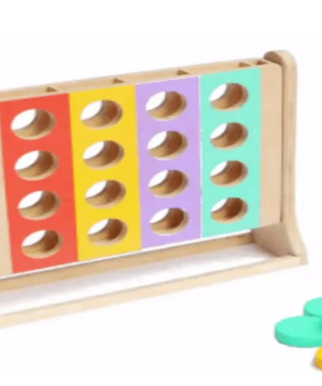 Curious Cub Wooden Colour Sorter Toy, Montessori-Inspired Educational Sorting Game with 16 Coins, Develops Color Recognition, Fine Motor Skills, and Concentration for Toddlers Aged 2+