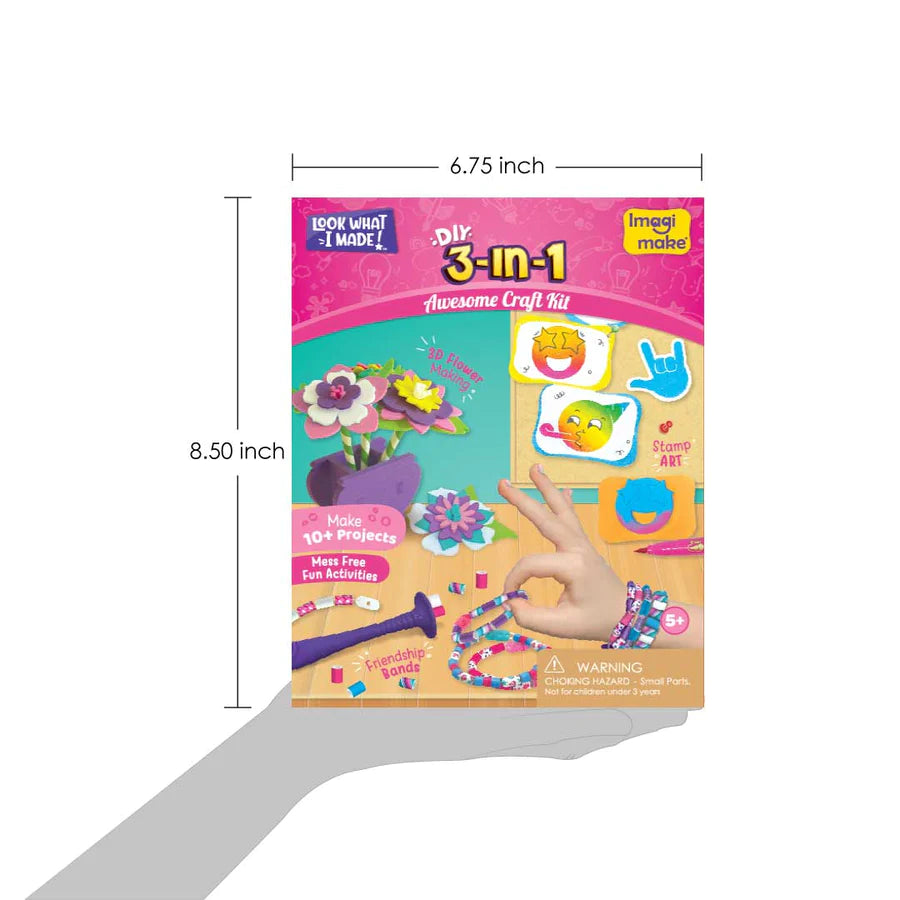 imagi make DIY 3-in-1 Awesome Craft Kit - MINIMEE KIDS