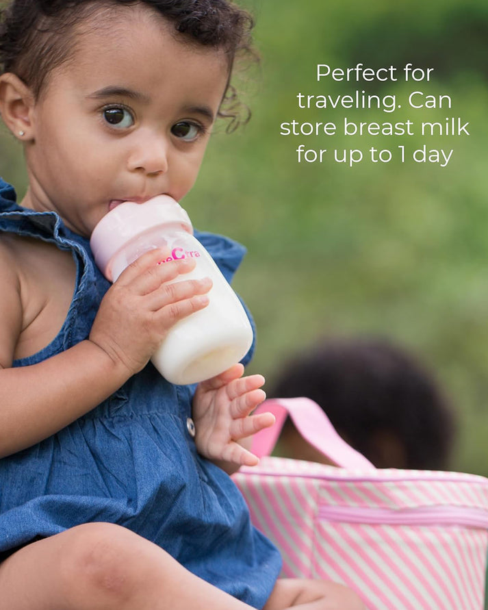 Spectra Cooler Kit – Insulated Breast Milk Storage Bag with Zipper Closure & Carry Handle | Holds Up to 6 Bottles | Includes Ice Pack & 2 BPA-Free 160ml Bottles