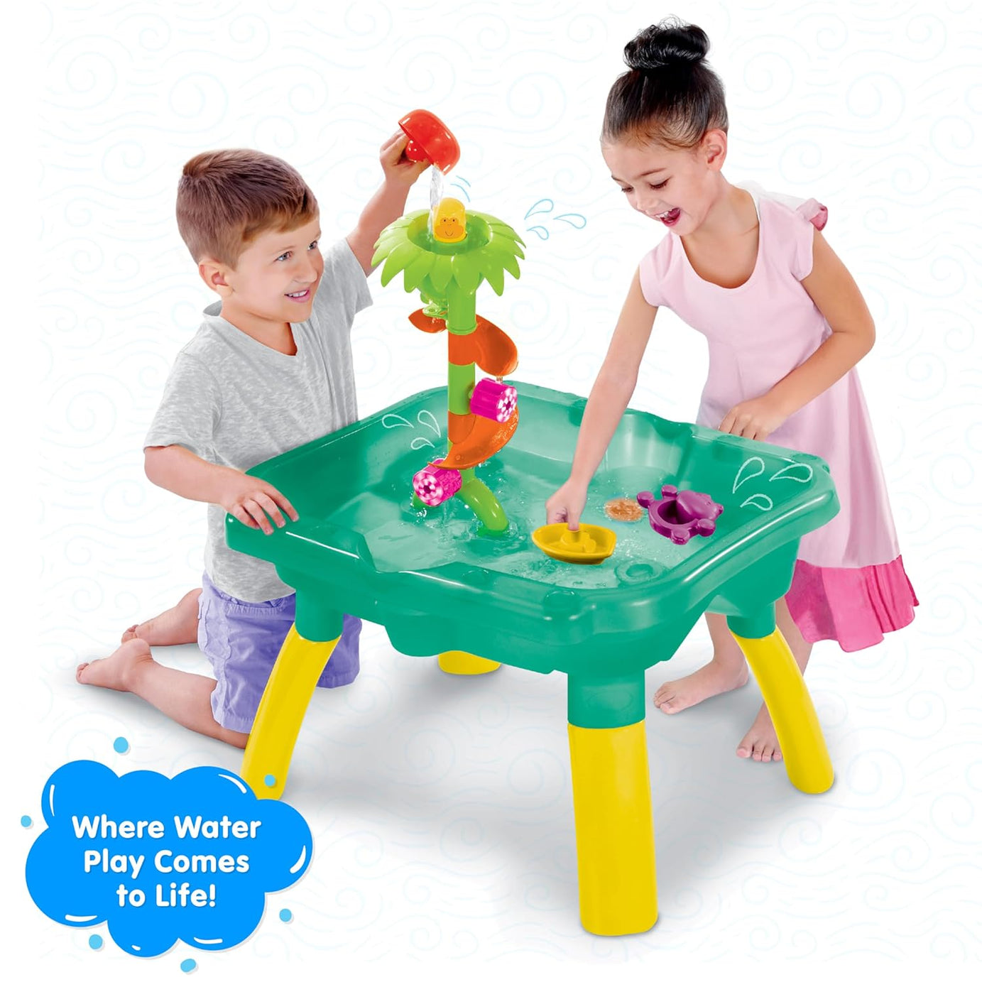Funskool Giggles Splash n Fun Water Play Table | Interactive Kids Water Table with 10 Accessories | Educational Outdoor Toy for Toddlers 18M+