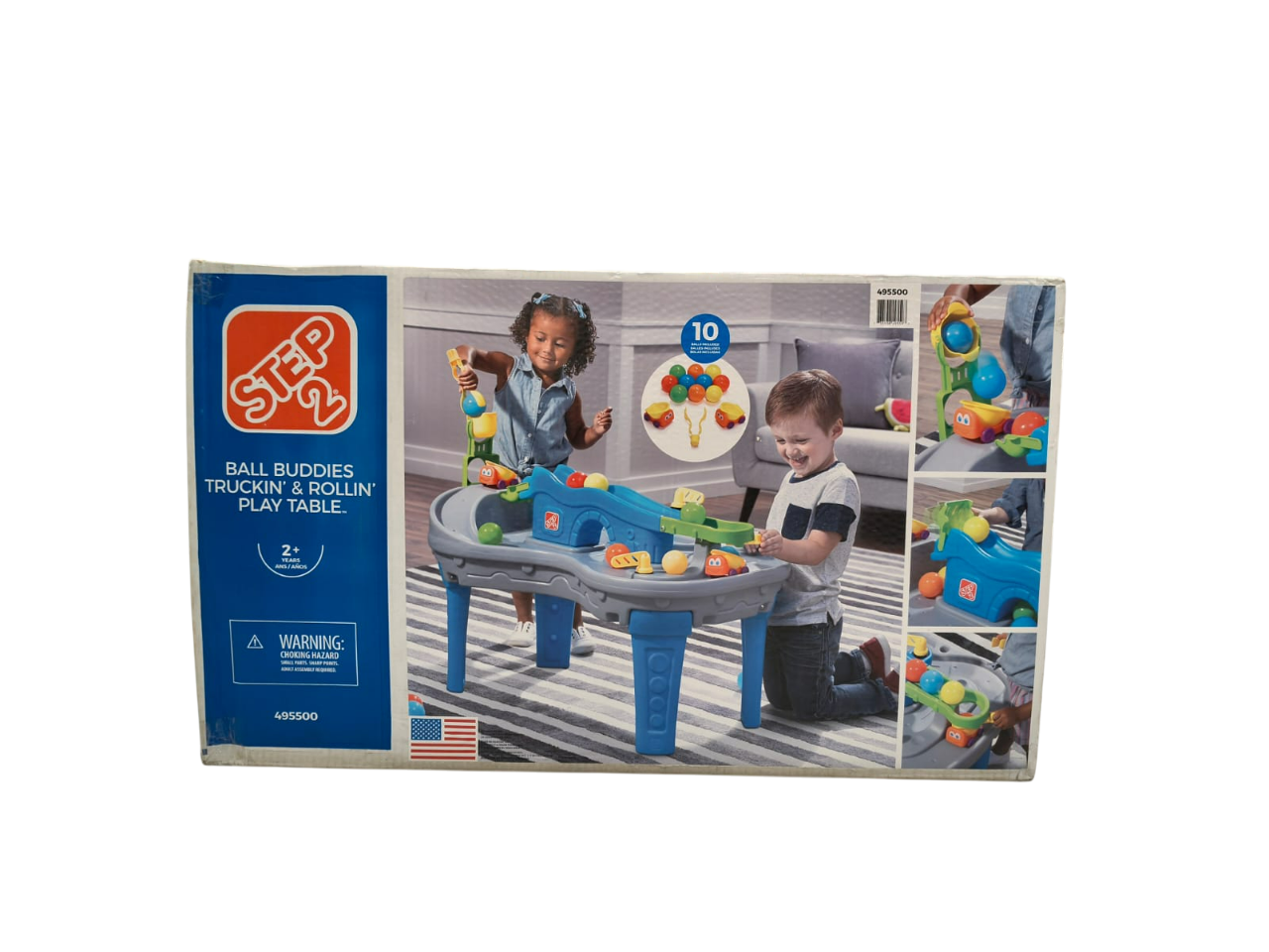 Step2 Ball Buddies Truckin' & Rollin' Play Table for Toddlers | 2+ Years | Fun Activity Table with Trucks, Balls, Tracks & Storage | Enhances Fine Motor Skills - MINIMEE KIDS