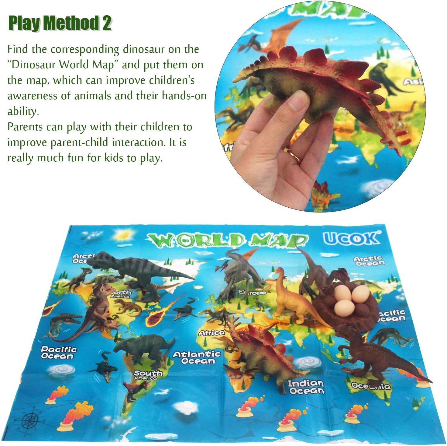 UCOK Dinosaur The World Dinosaur Type - 19 Pieces Set