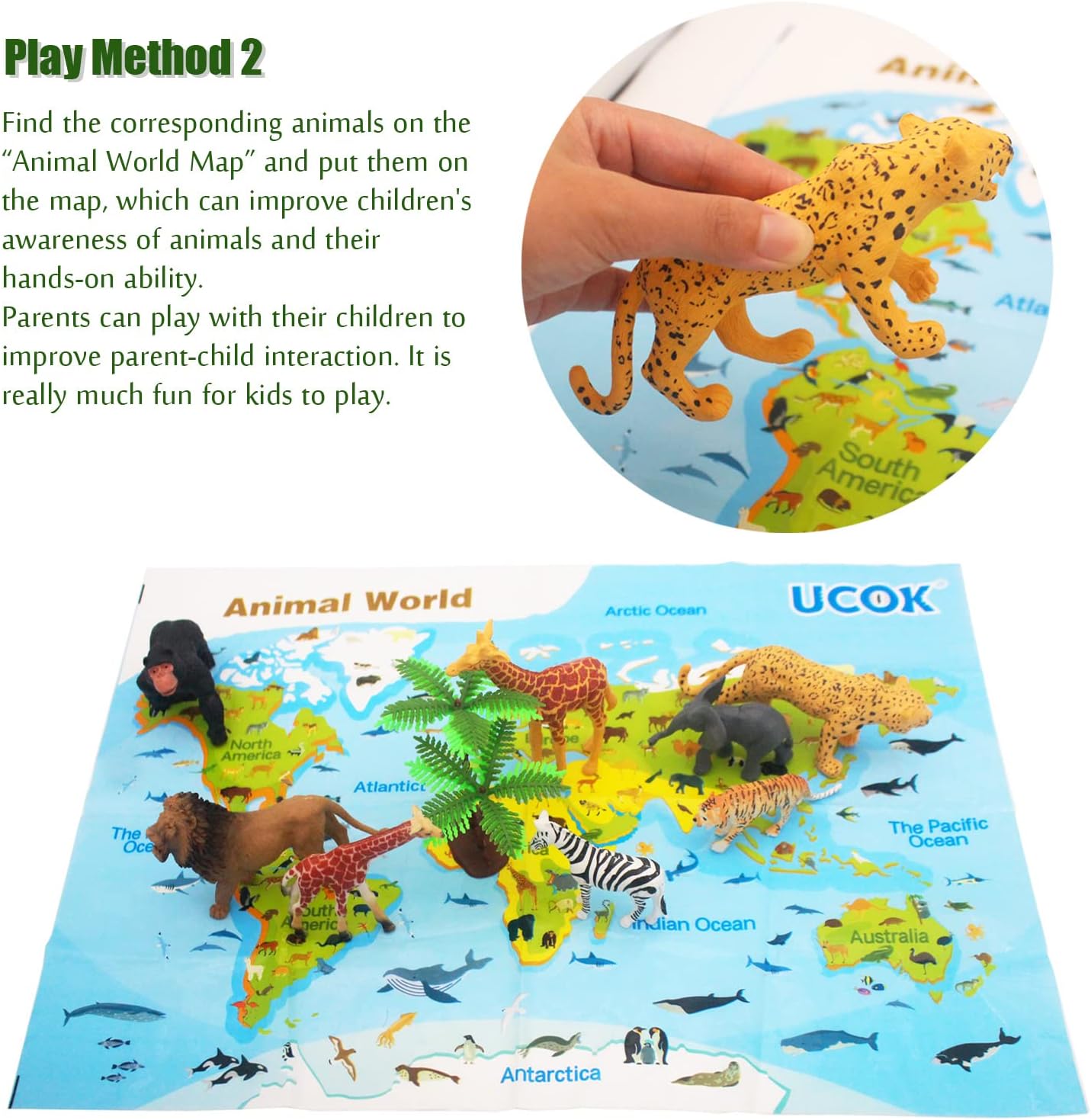 UCOK Animal The World Wildlife Type - 19 Piece Animals Set - MINIMEE KIDS