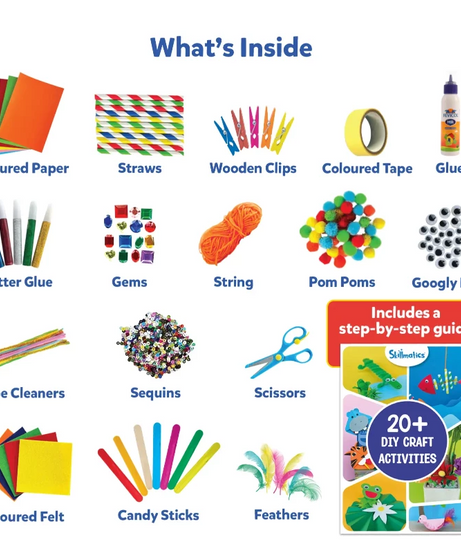 Skillmatics Ultimate Art & Craft Chest for Kids (Ages 6-13) | 20+ DIY Craft Activities - MINIMEE KIDS