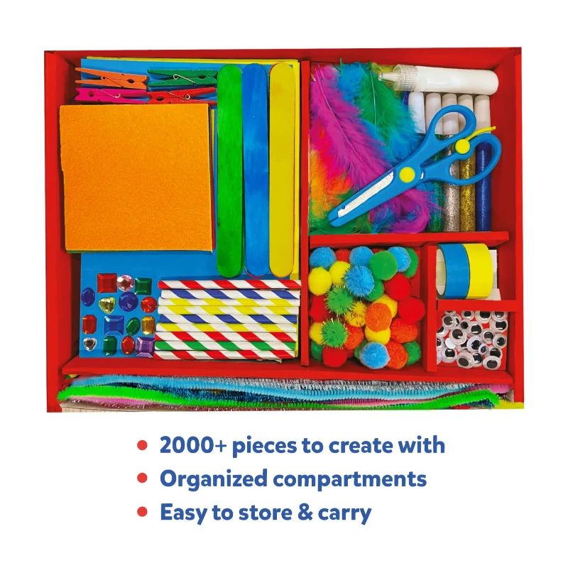 Skillmatics Ultimate Art & Craft Chest for Kids (Ages 6-13) | 20+ DIY Craft Activities