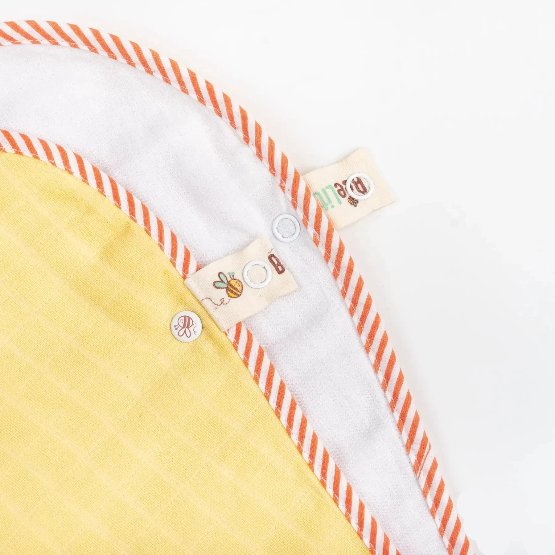 BeeLittle Organic Muslin Burpy Bib - Yellow | Ultra-Soft, Multi-Functional Bib and Burp Cloth | 58 cm x 23 cm
