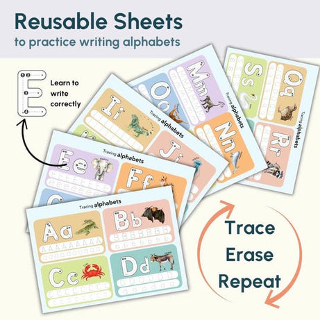 Curious Cub Alphabets Busy Book Interactive Learning Toy for Ages 2-5 Years | Reusable Educational Activity Book to Develop Letter Recognition, Vocabulary, and Fine Motor Skills