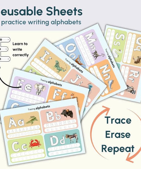 Curious Cub Alphabets Busy Book Interactive Learning Toy for Ages 2-5 Years | Reusable Educational Activity Book to Develop Letter Recognition, Vocabulary, and Fine Motor Skills - MINIMEE KIDS