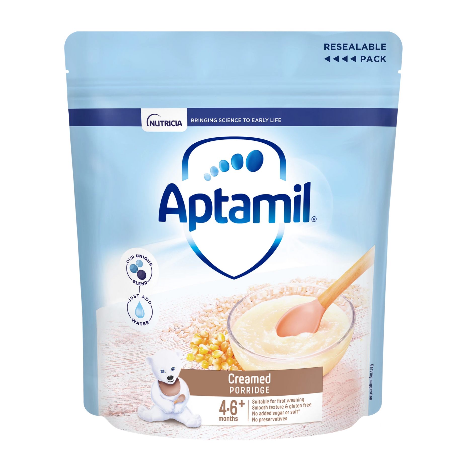 Nutricia Aptamil Creamed Porridge for Babies 4 to 6 Months & Above | 125g | Nutrient-Rich First Weaning Food - MINIMEE KIDS