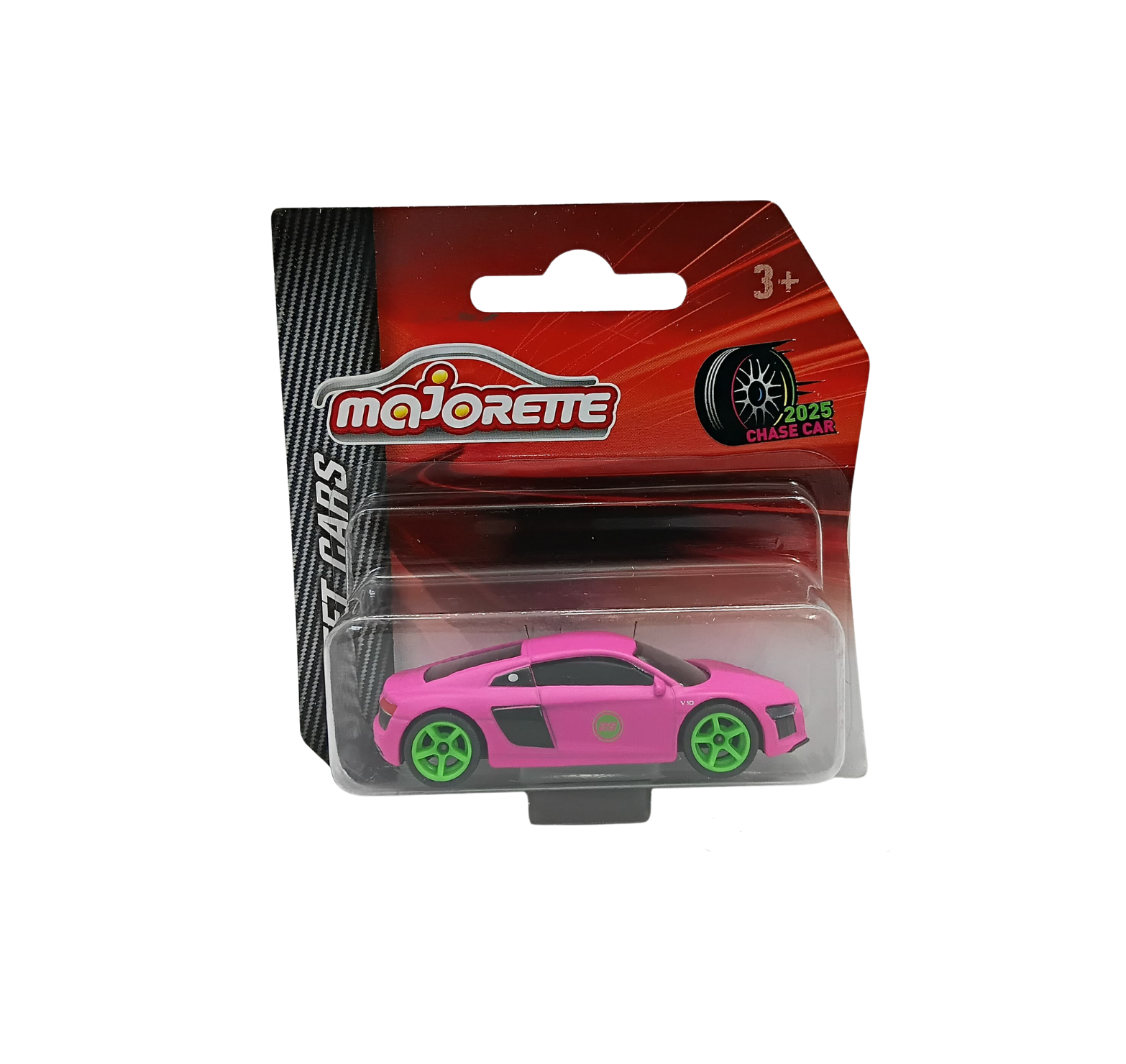 Majorette Street Cars Audi R8 Coupe (2025 Chase Car) | Officially Licensed Pink Die-Cast Metal Supercar | Realistic 1:64 Scale Model for Kids and Collectors Aged 3+