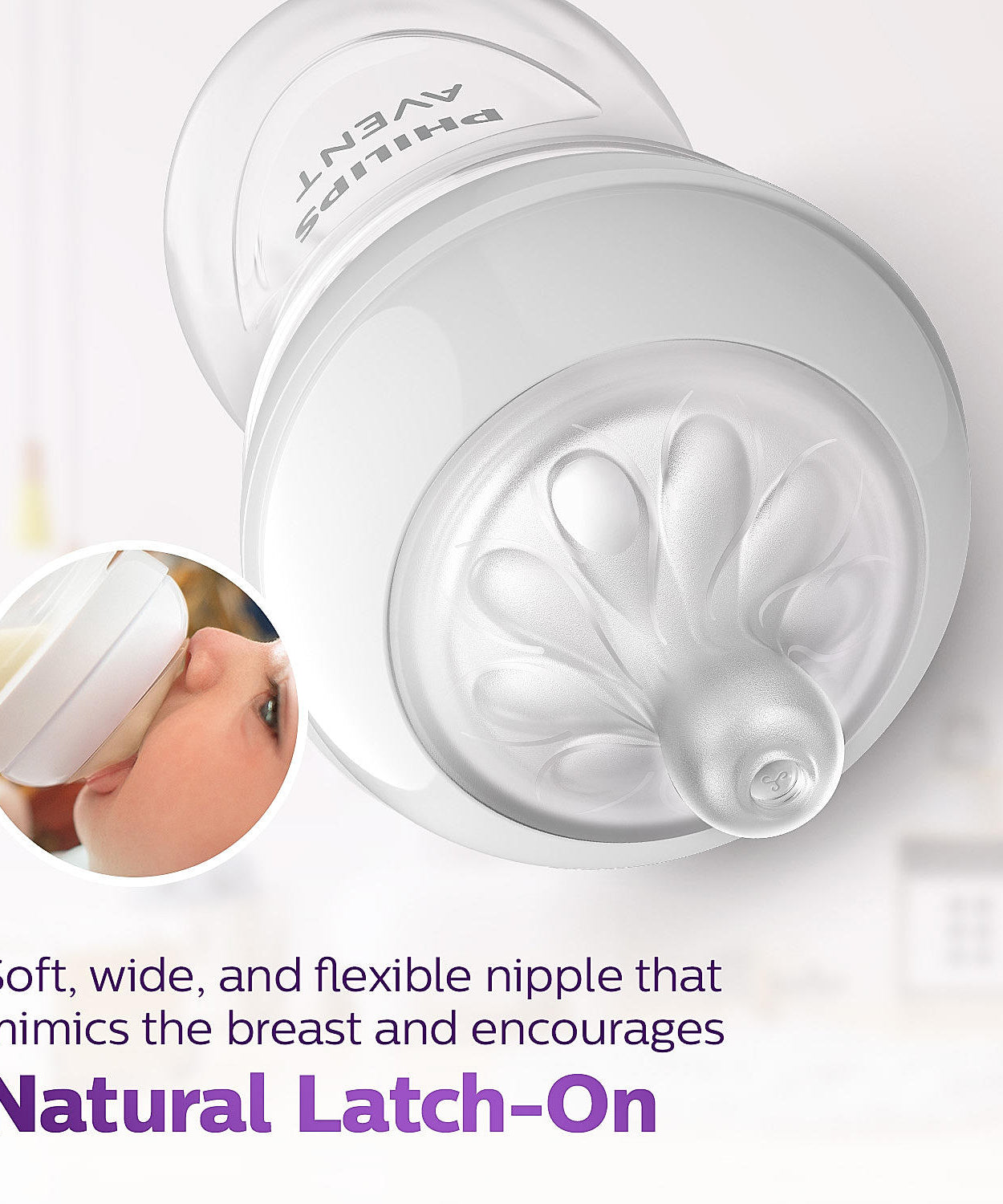 Philips Avent Natural Response Feeding Bottle with Ultra Soft Teat for Babies 1 month and above | 260ml | Pack of 2 - MINIMEE KIDS