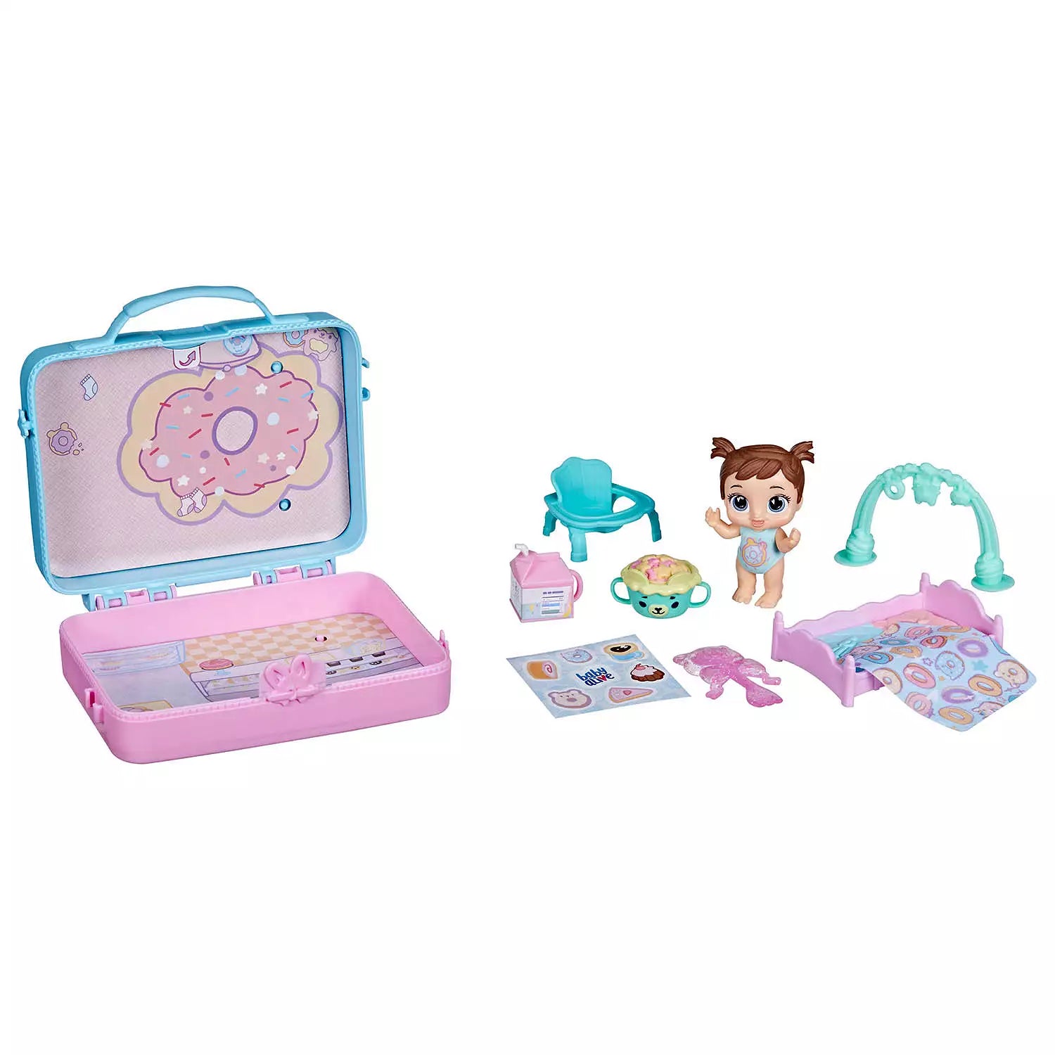 Hasbro Baby Alive Foodie Cuties, Sweets Series 1 - 3-Inch Doll with 10 Surprises, Lunchbox-Style Case, Portable Playset for Kids Ages 3+