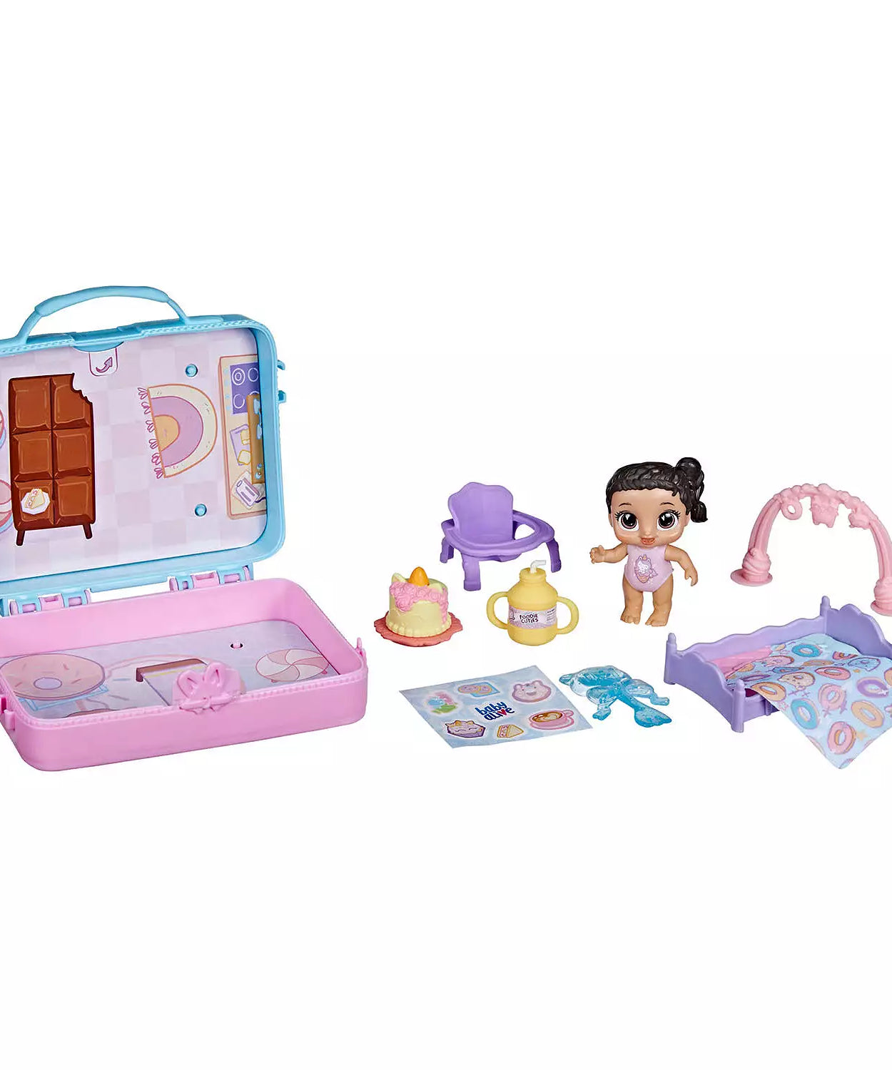 Hasbro Baby Alive Foodie Cuties, Sweets Series 1 - 3-Inch Doll with 10 Surprises, Lunchbox-Style Case, Portable Playset for Kids Ages 3+