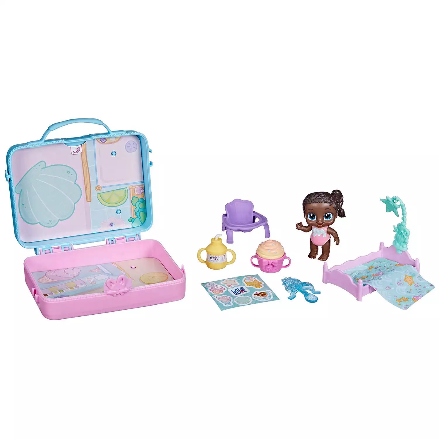 Hasbro Baby Alive Foodie Cuties, Sweets Series 1 - 3-Inch Doll with 10 Surprises, Lunchbox-Style Case, Portable Playset for Kids Ages 3+